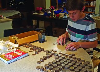 Youth presentation of coin collection