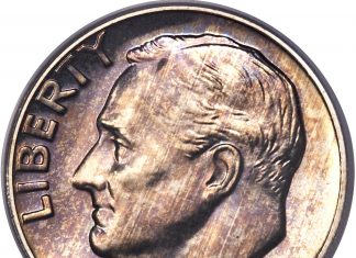 1975 No S Roosevelt Dime