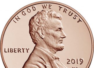 2019-W Lincoln Cent Image By United States Mint