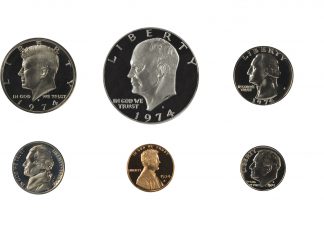 1974 Proof Coins by Bigstock