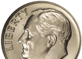 1982 No-P Roosevelt Dime