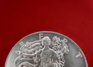 Fake silver eagle obverse