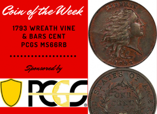 1793 Wreath Cent Vine & Bars