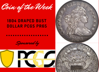 1804 Draped Bust Dollar PCGS PR65