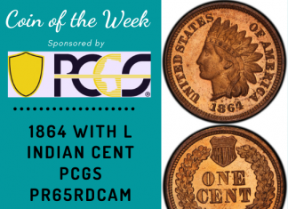 1864 With L Indian Cent PCGS PR65RDCAM. Image is courtesy of PCGS.