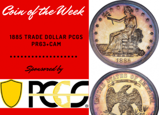 1885 Trade Dollar PCGS PR63+CAM.