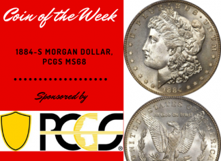 1884-S Morgan Dollar, PCGS MS68.