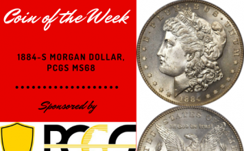 1884-S Morgan Dollar, PCGS MS68.