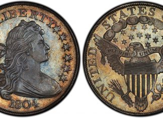 1804 Draped Bust Dollar.