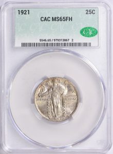 1921 Standing Liberty Quarter CACG MS-65 FH