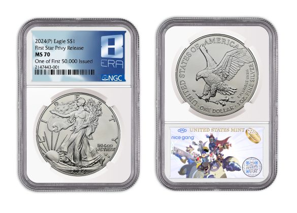 limited-edition American Silver Eagles with a star privy mark that Eighth Era mobile video players have a chance to win will be encapsulated by NGC with special labels