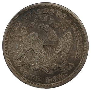 CACG graded VF-20 (twenty) 1873 Liberty Seated silver dollar