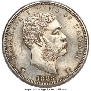 1883 Hawaii Dollar, MS63